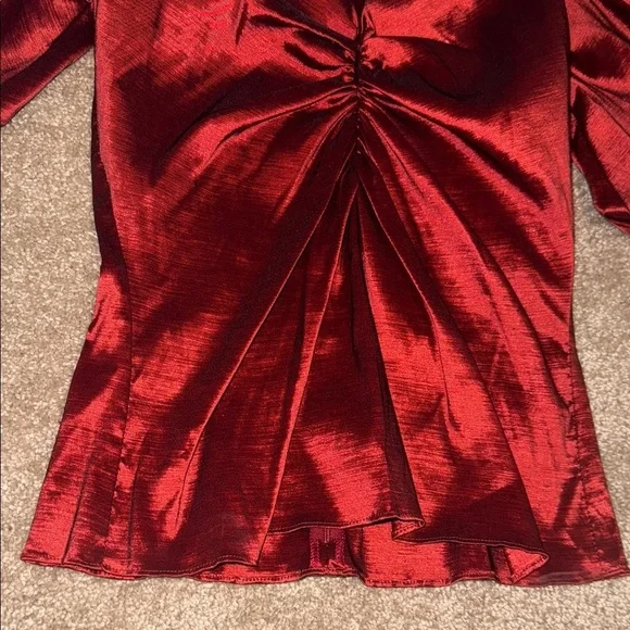 Amanda Uprichard Ruby Neveah Puff Sleeve Blouse XS. B8 - Picture 6 of 9